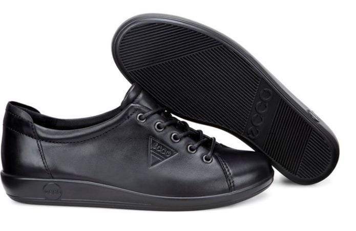 Ecco Womens Soft 2.0 Sneakers - Black